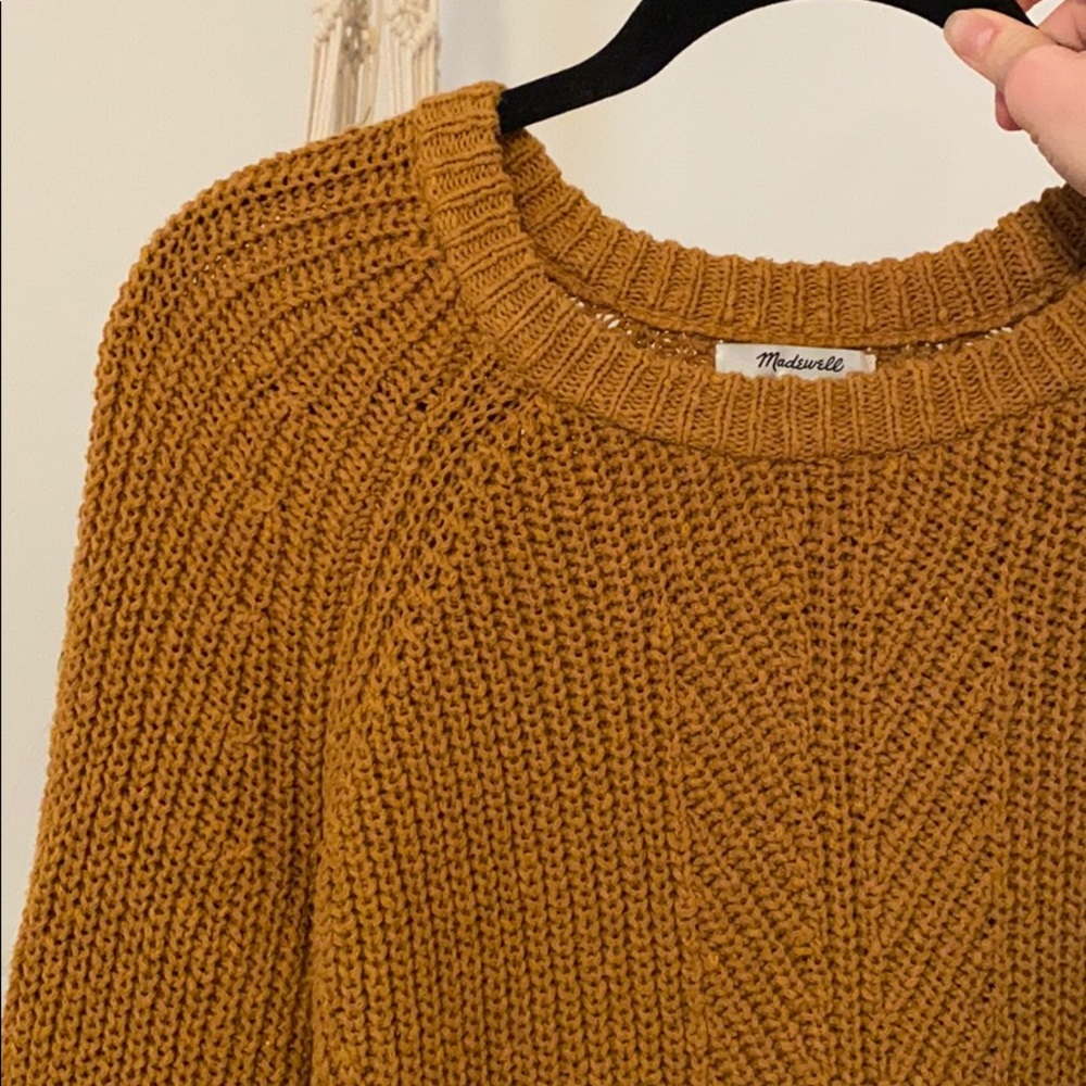 Madewell balloon sleeve pullover golden sweater